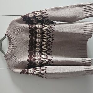 Gerard Darel Janina Fair Isle Size M Sweater 100% Wool